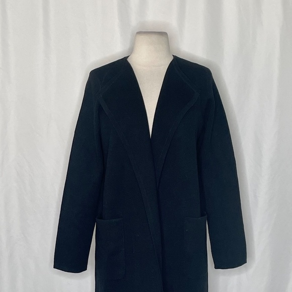 NWT!! J. CREW Juliette Collarless Sweater Blazer Solid Black Longline Knit Small - Picture 4 of 16